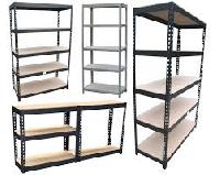 metal shelves
