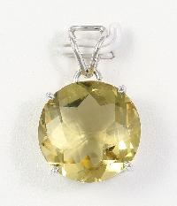 925 Silver Lemon Quartz Gemstone Pendant