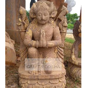 Sandstone Harihar bahan statue