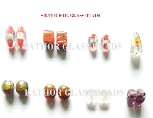 Glass Silver Foil Beads