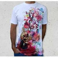 Mens Floral Printed Round Neck T-Shirts