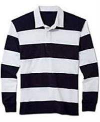 Mens Full Sleeve Striped Polo T-Shirts