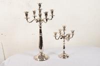 Silver Pillar Candle Stands