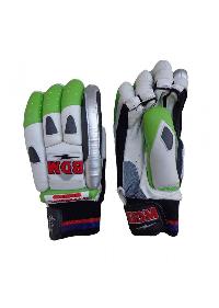 BDM Dynamic Super Cricket Batting Gloves White Black and Lime - sabkifitness.com