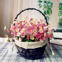 wooden flower basket