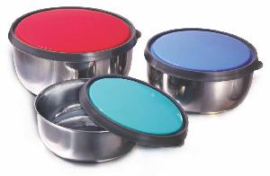 3 Pcs Coloured Lid Fresca Bowl Set