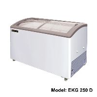 EKG 250 D Curve Glass Top Freezer