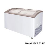 EKG 325 D Curve Glass Top Freezer