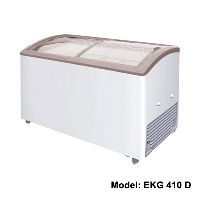 EKG 410 D Curve Glass Top Freezer