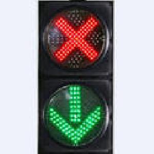 Red Cross & Green arrow Traffic Signal Light