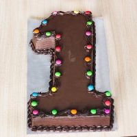 2 Kg Single Number Chocolate Cake