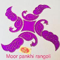 Mor Pankhi Acrylic Rangoli