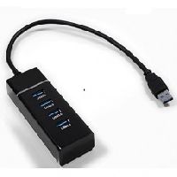 Technotech 4-Ports USB 3.0 SuperSpeed Hub Portable (Black) for Laptop/Notebook/PC