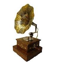 Brass And Wooden Gramophone
