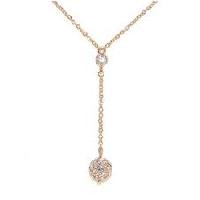 Gold Crystal Drop Necklace