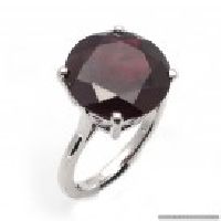 925 Sterling Silver Garnet Gemstone Ring