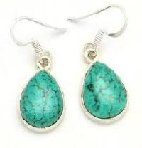 925 Sterling Silver Turquoise Gemstone Earring