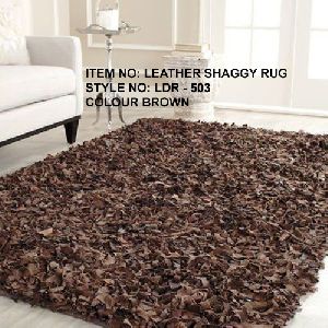 Leather Shaggy Rugs