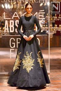 Bollywood Replica Silk Black Gown