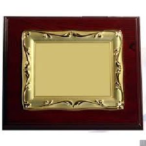 Wooden Gold Plated Plaque