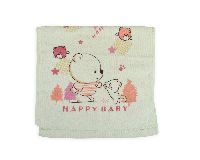 Pink Pooh Print Baby Hand Towel