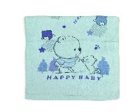 Sky Blue Pooh Print Baby Hand Towel