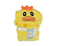 Very Soft Baby Hooded Blanket (Duck) - Yellow