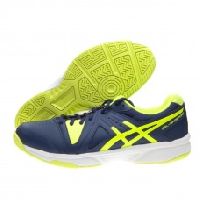 Blue Yellow Silver Asics Gel Gamepoint Tennis Shoes