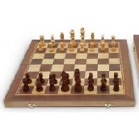 Burn Wooden Chess Board (Multicolor)