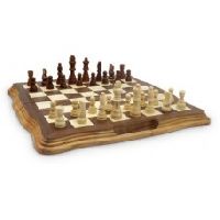Burn Wooden Chess Table