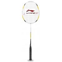 Li-Ning Pro-2500 G-Force Carbon Fiber Badminton Racquet, (White/Gold)