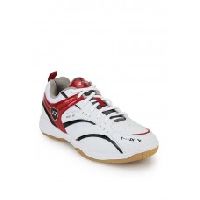 Yonex Excel 47C Badminton Shoes, (White/Red)