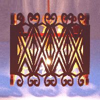 Ikat Coral Hanging Jali Light