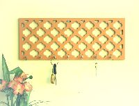 Coral Wooden Jali key holder