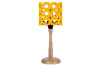 Wooden Jali table lamp - Yellow