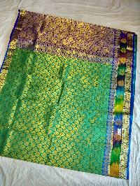 Green Banarasi Saree with Weaving Work