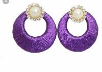 Silk Round Earring