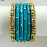 Silk Sky Blue thread bangles