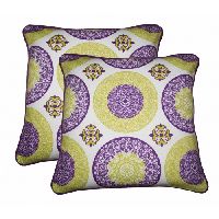 Co-ordinating Cord Piping Lushomes Bold Printed Cotton Cushion Covers
