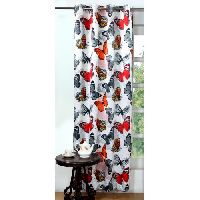 Lushomes Digitally Printed Graffiti Butterfly Polyester Blackout Curtains