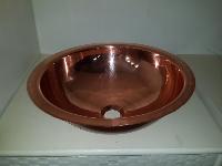 2002 Undermount Hammered Round Copper Sink