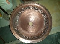 2003 Undermount Hammered Round Copper Sink