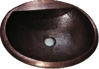 2008 Undermount Hammered Oval Copper Sink