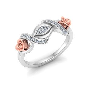 White Gold Diamond Designer Engagement Ring