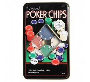 100 Pcs Tin Case Poker Chip Set