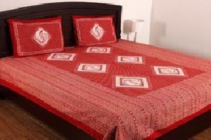 Jaipuri Cotton Double Bed Sheet With Pillow Cover