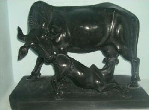 Cow & chaild marble  Statues