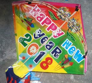 New Year Printed Plastic Kites