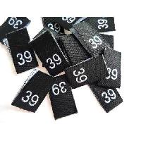 Damask Woven Size Labels