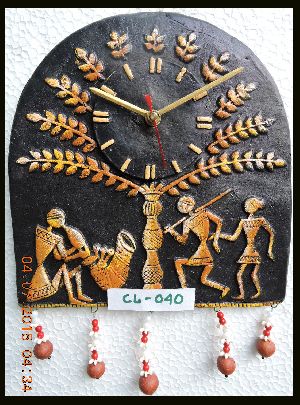 Terracotta Antqiue Wall Clock